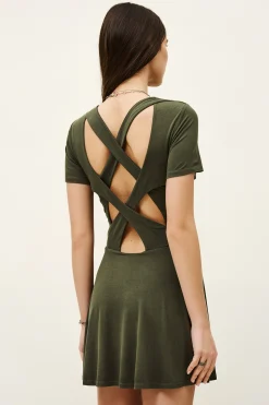 AURA vestido corto estampado