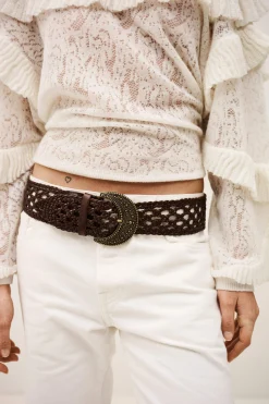 BALMY cinturón de cuero trenzado € 185
