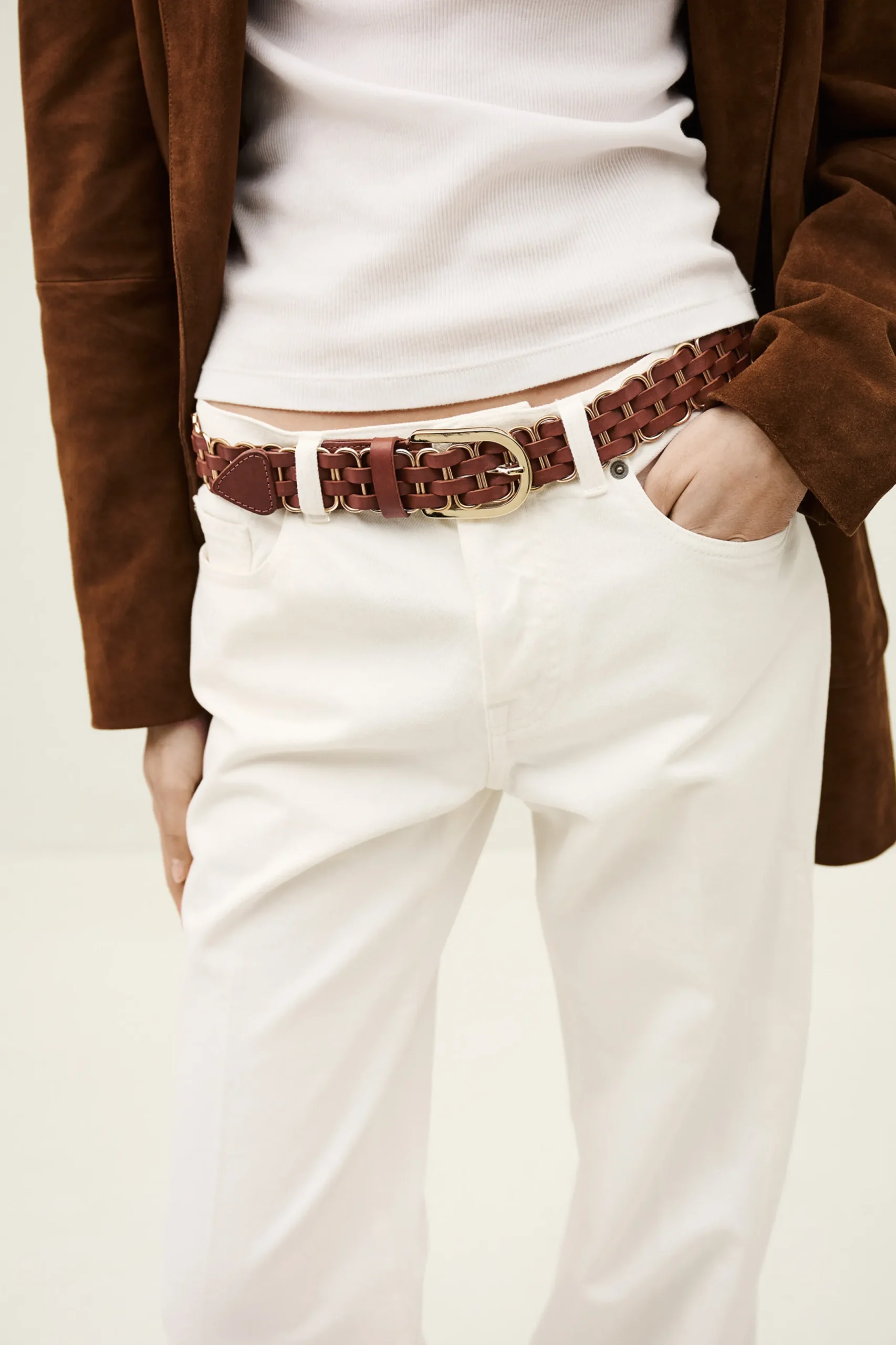 BECK cinturón de cuero trenzado € 175