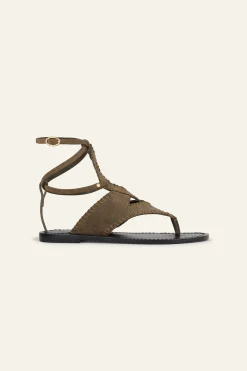 CAPRI sandalias planas de ante