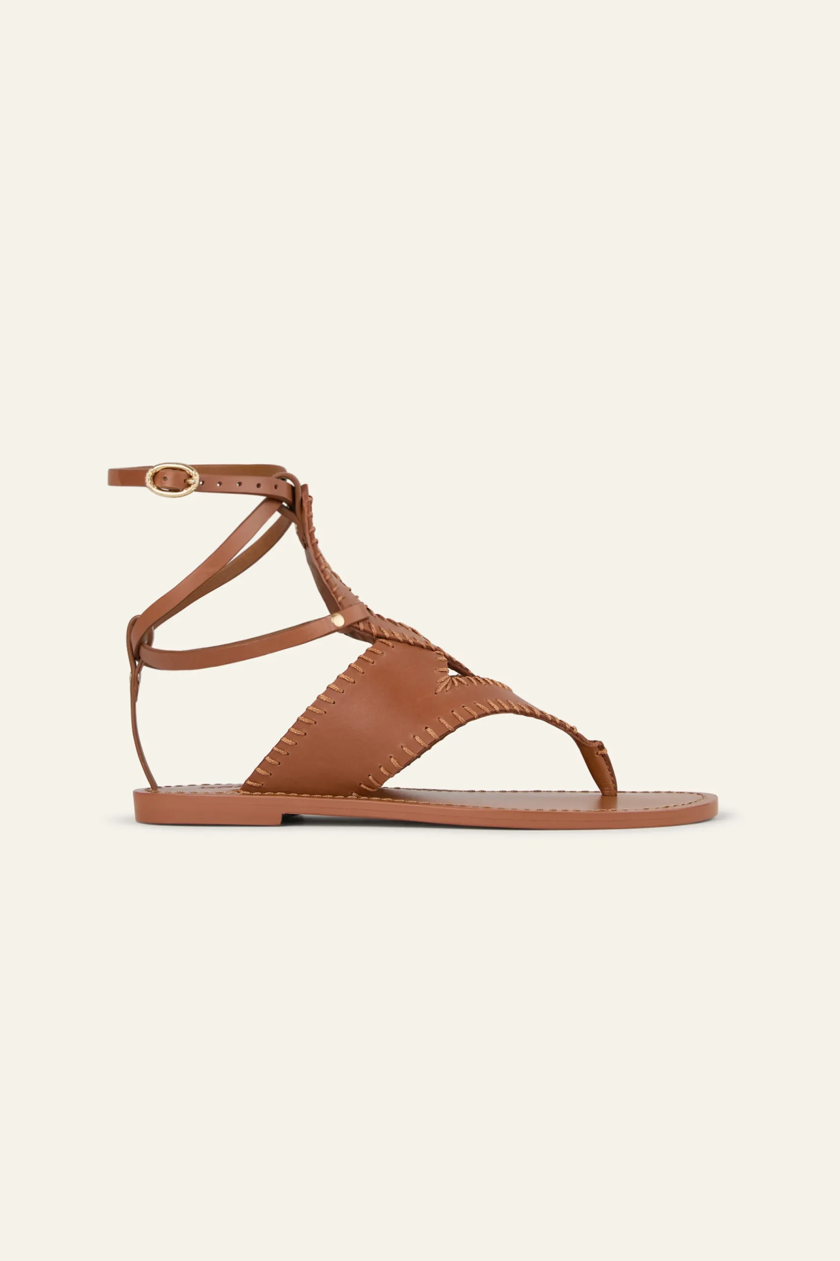 CAPRI sandalias planas de cuero