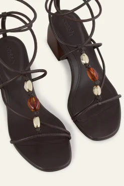 CAYA sandalias de tacón de cuero