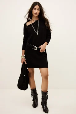 CHEIMA vestido corto de lana