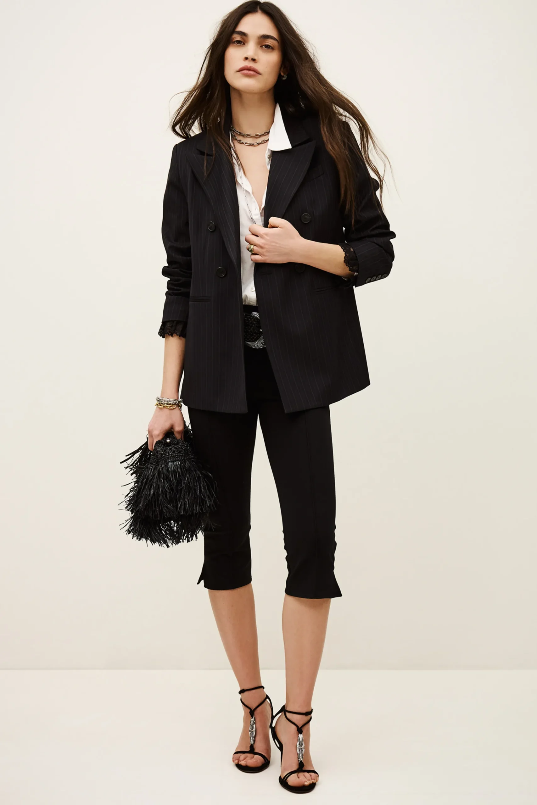 COLINE chaqueta de traje de rayas