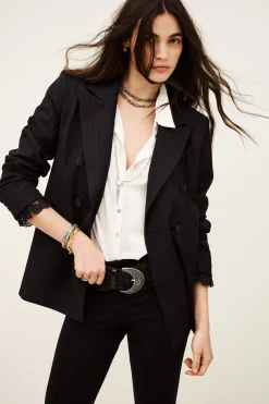 COLINE chaqueta de traje de rayas