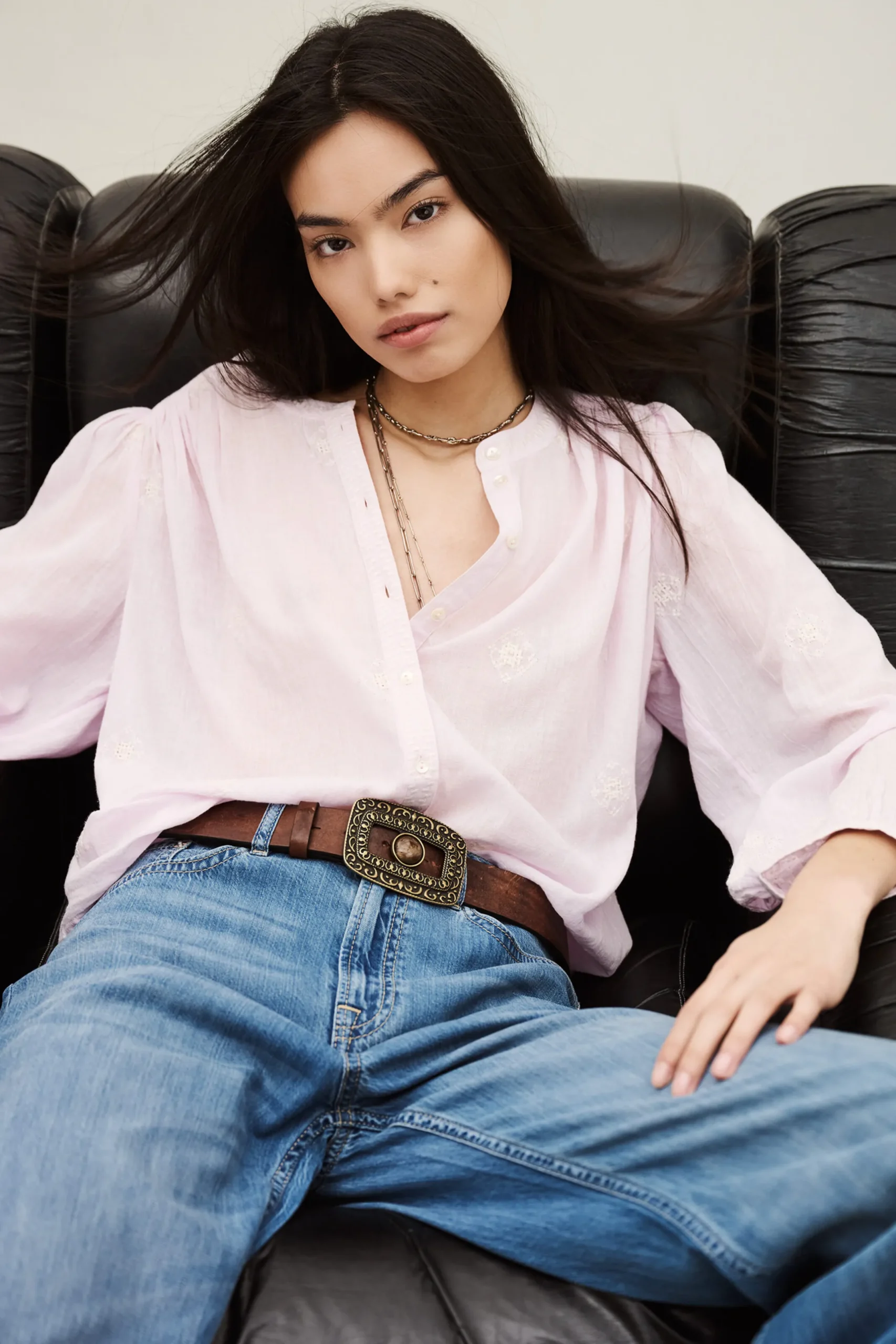 DUHA blusa de algodón oversize