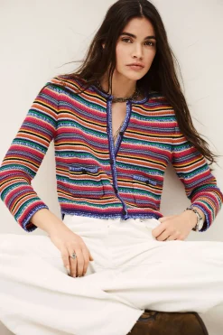 FANNY chaleco de rayas cuello redondo € 215