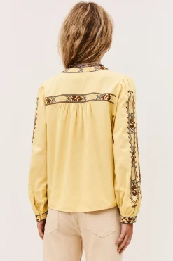 FAUSTINA blusa bordada con mangas