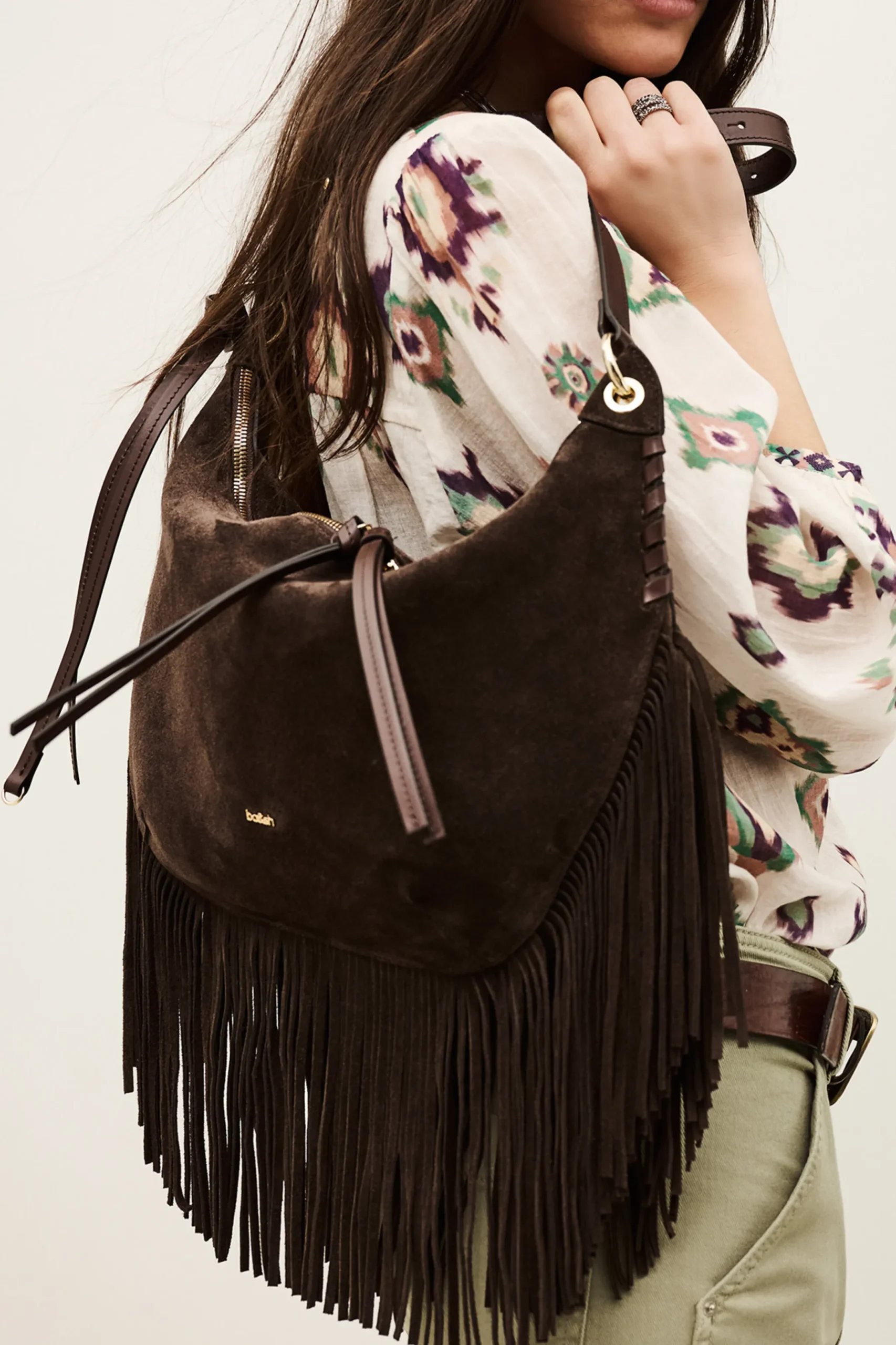 FRANGES bolso hobo con flecos