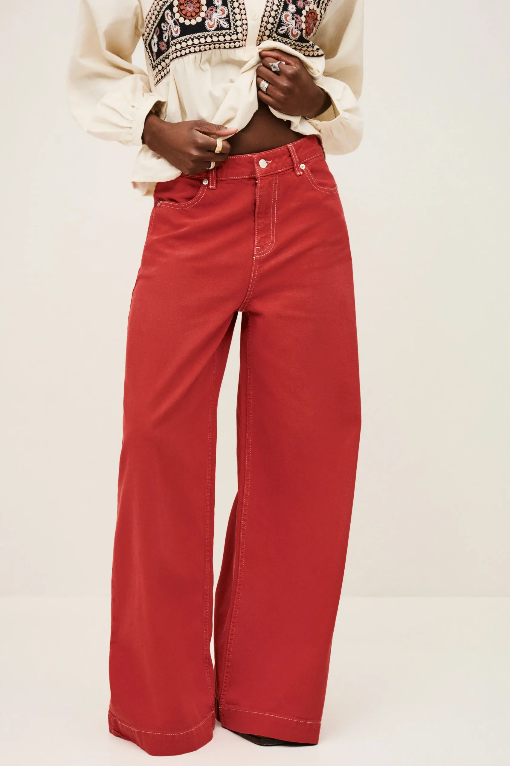 FUSC denim-look trousers