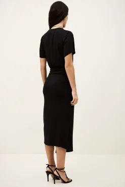 GALTEA vestido midi drapeado