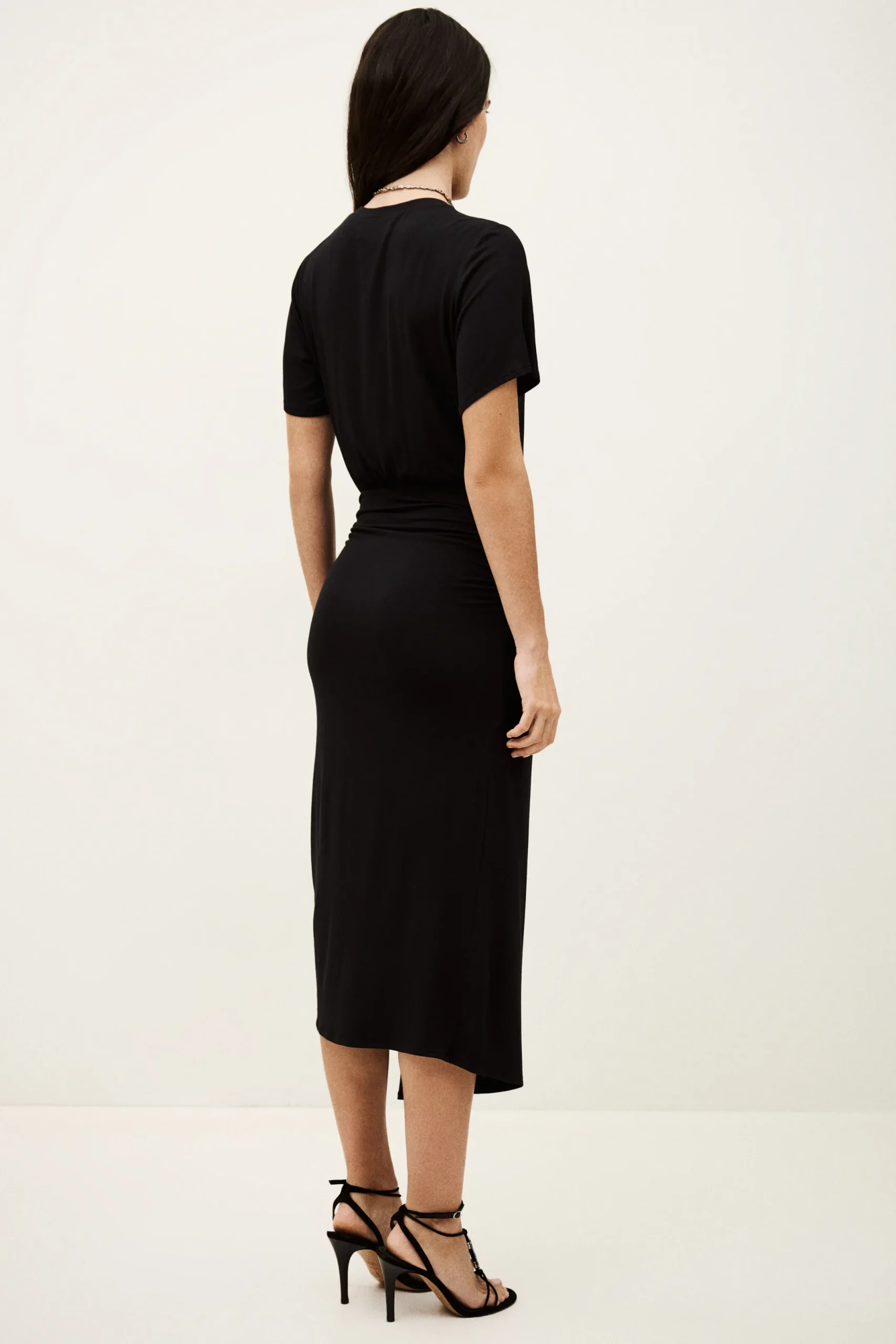 GALTEA vestido midi drapeado