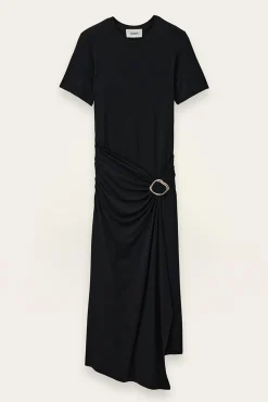 GALTEA vestido midi drapeado