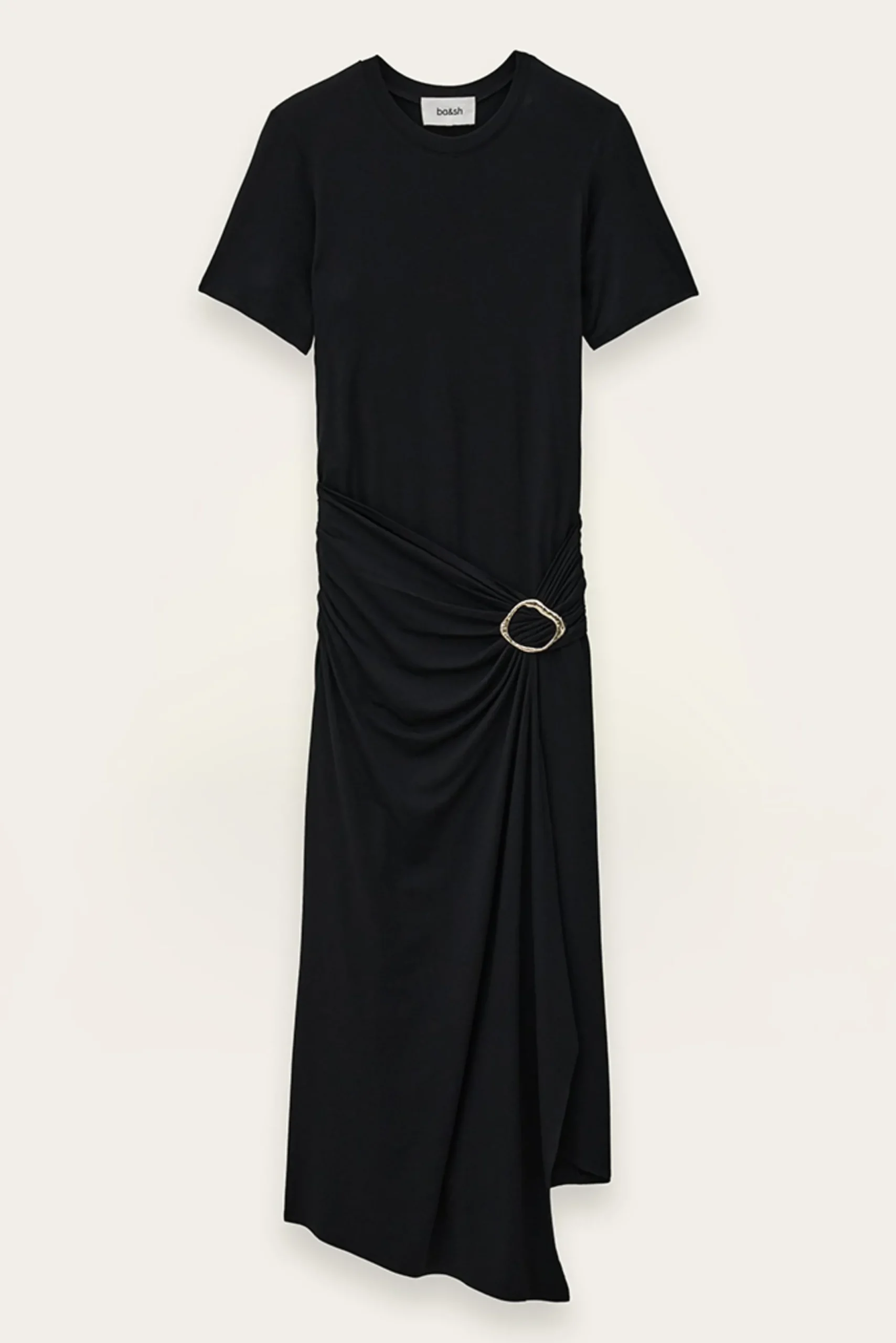GALTEA vestido midi drapeado