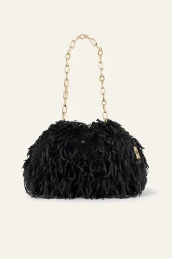 JUNE bolso de mano de plumas