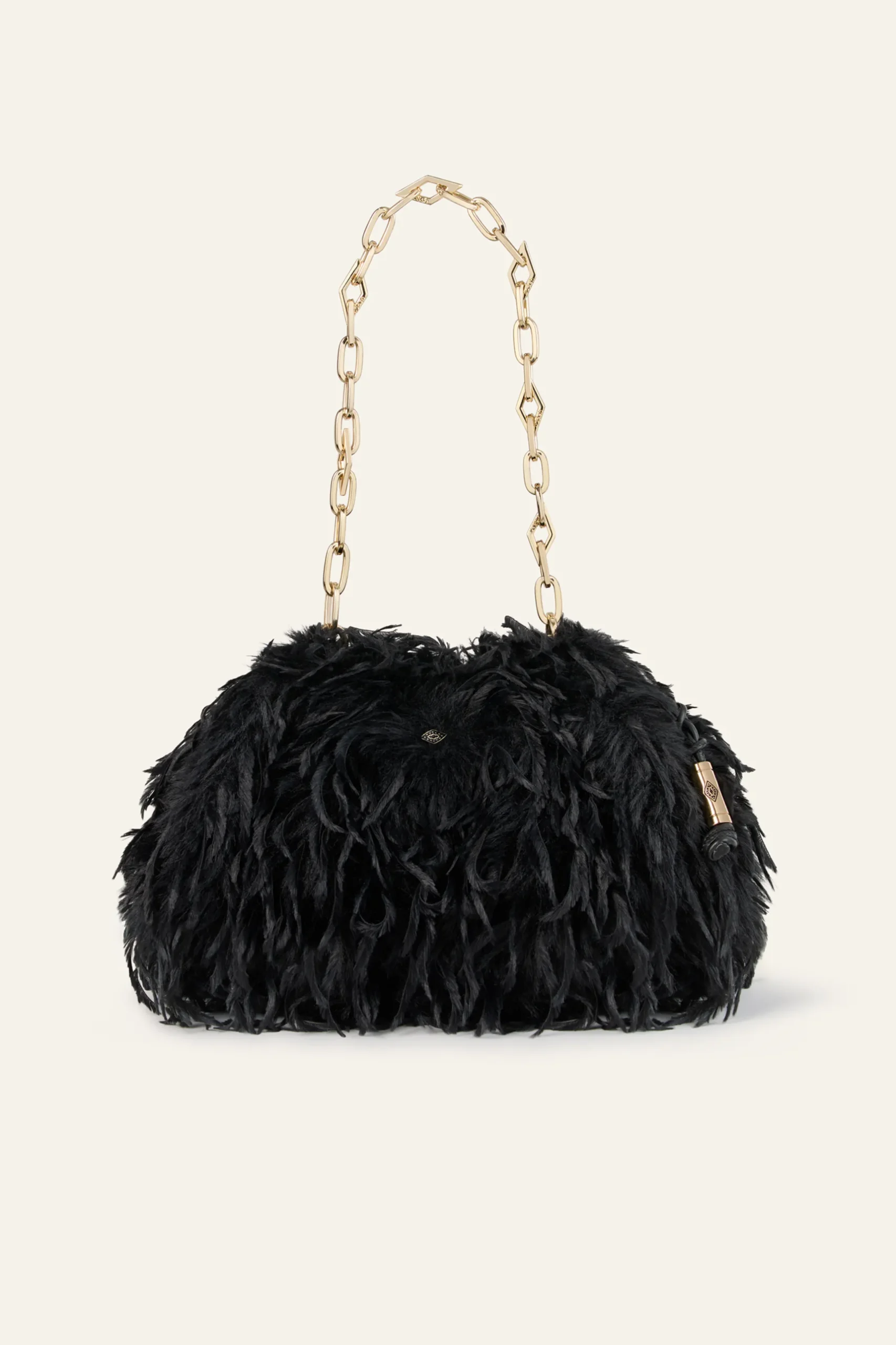 JUNE bolso de mano de plumas