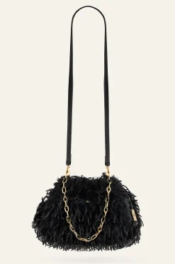 JUNE bolso de mano de plumas