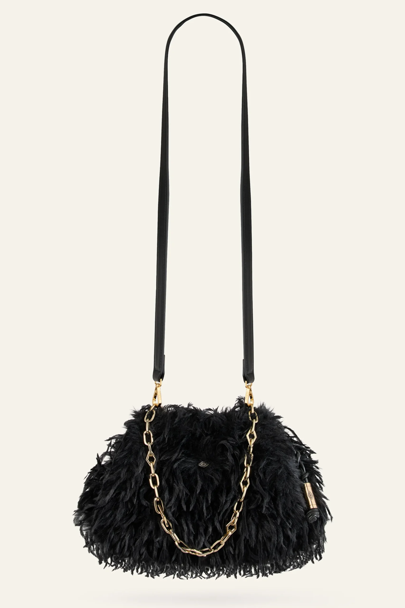 JUNE bolso de mano de plumas