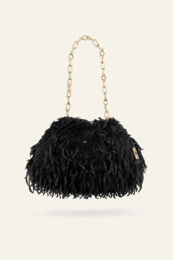 JUNE bolso de mano de plumas