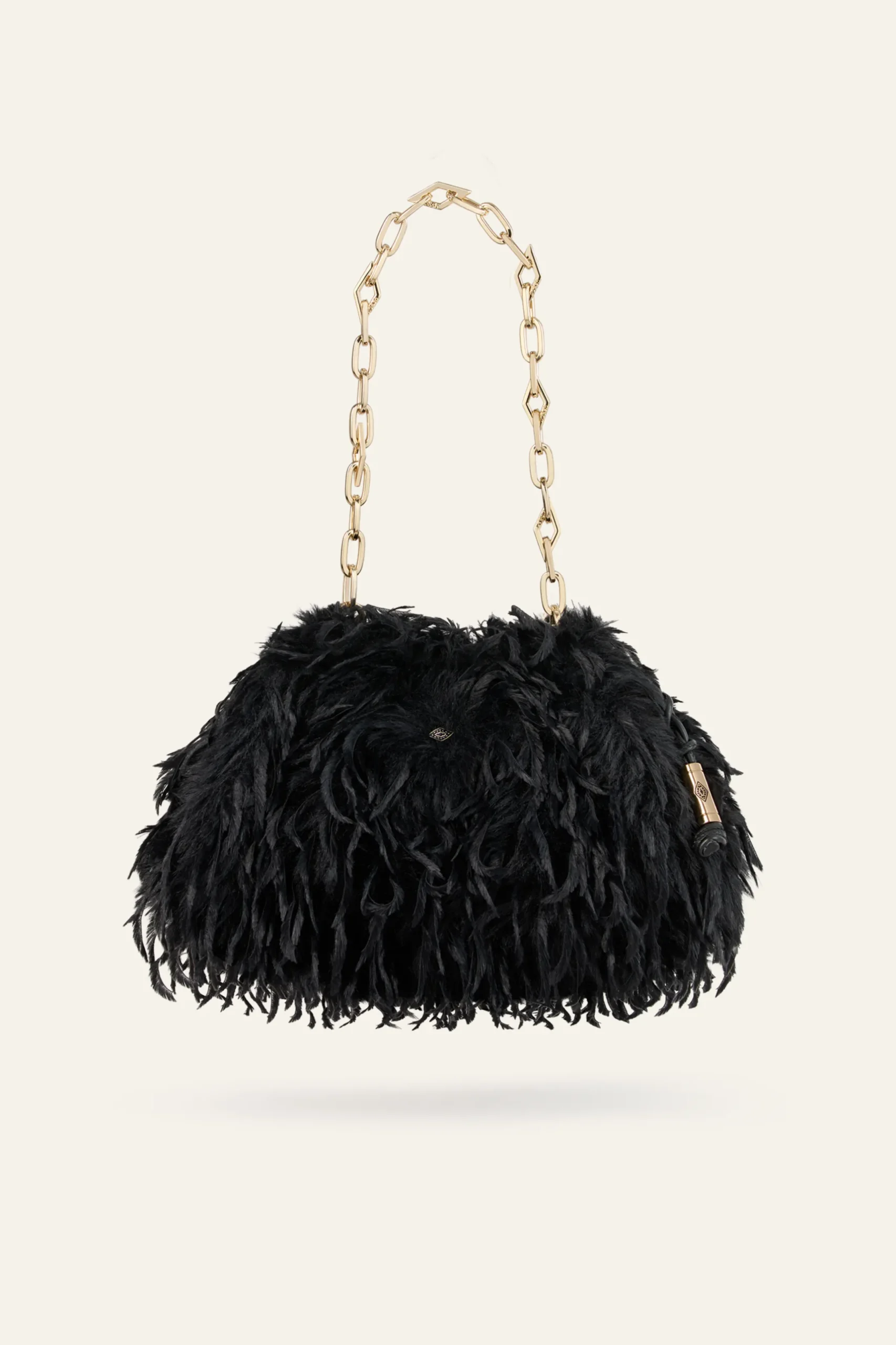 JUNE bolso de mano de plumas