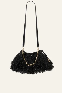 JUNE bolso de mano de rafia con flecos