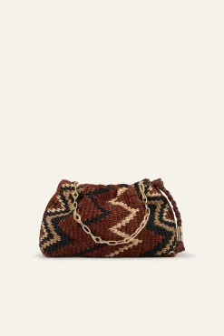 JUNE bolso de mano de rafia tribal