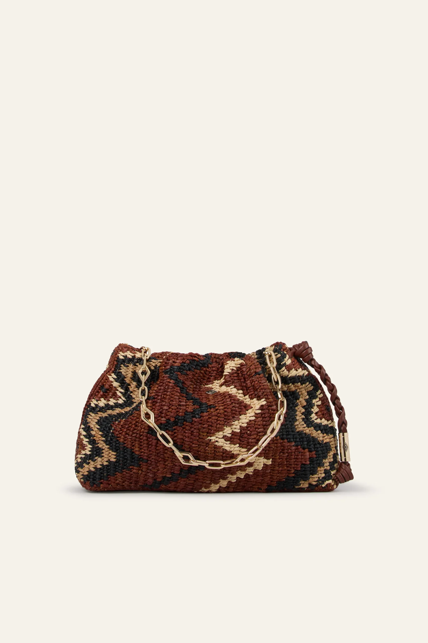 JUNE bolso de mano de rafia tribal