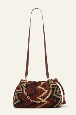 JUNE bolso de mano de rafia tribal