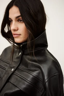 KASSIA chaqueta de cuero oversize