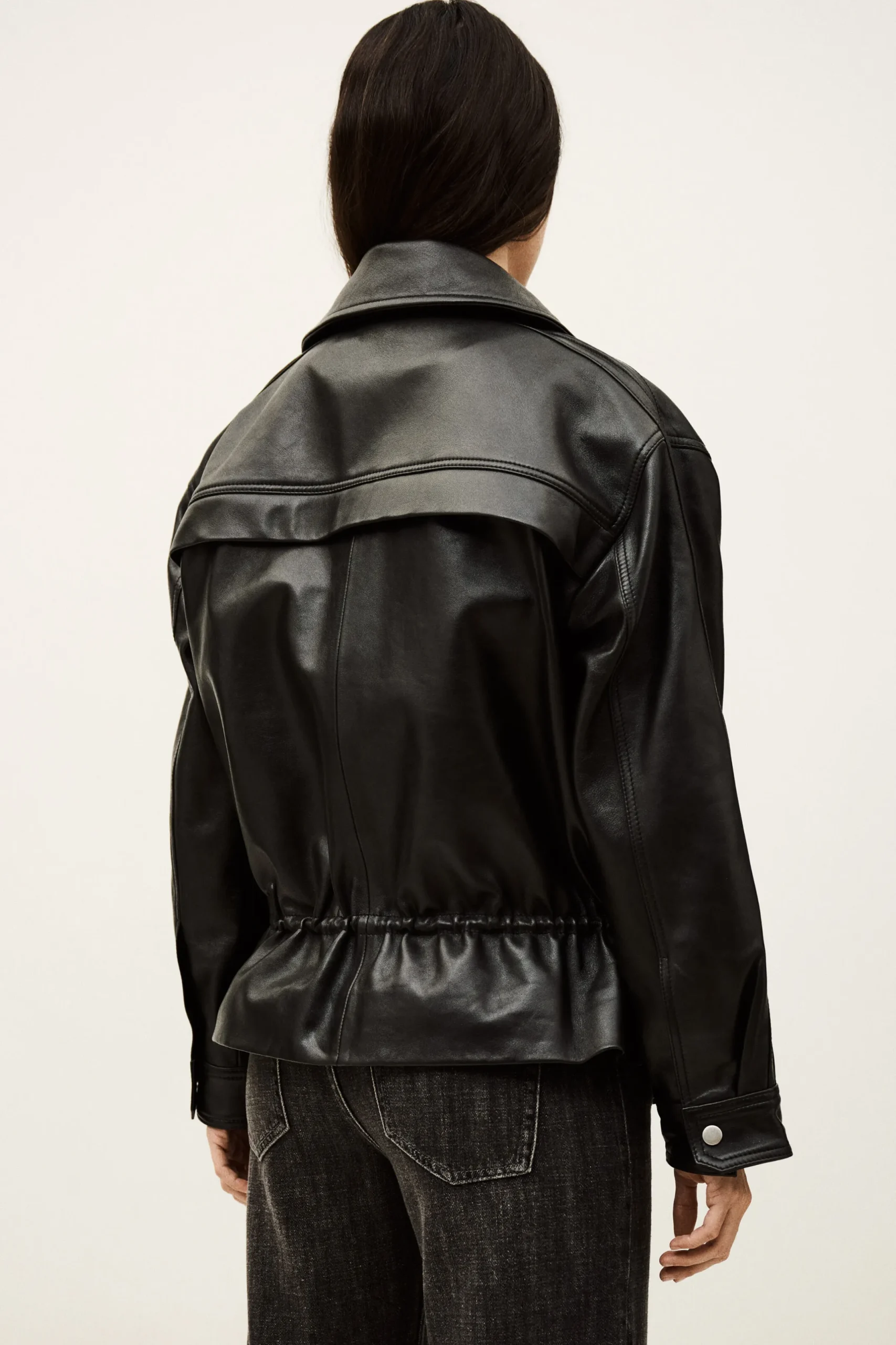 KASSIA chaqueta de cuero oversize