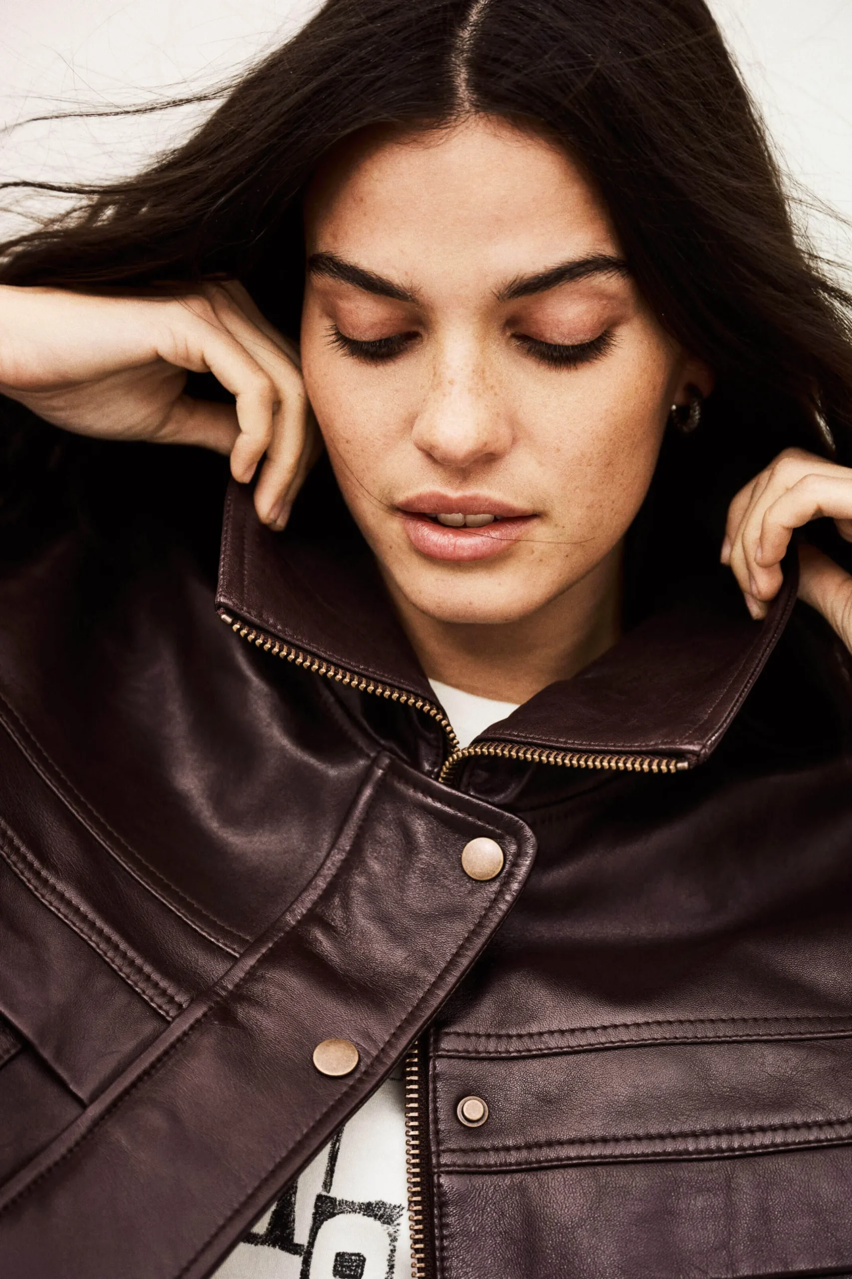 KASSIA chaqueta de cuero oversize