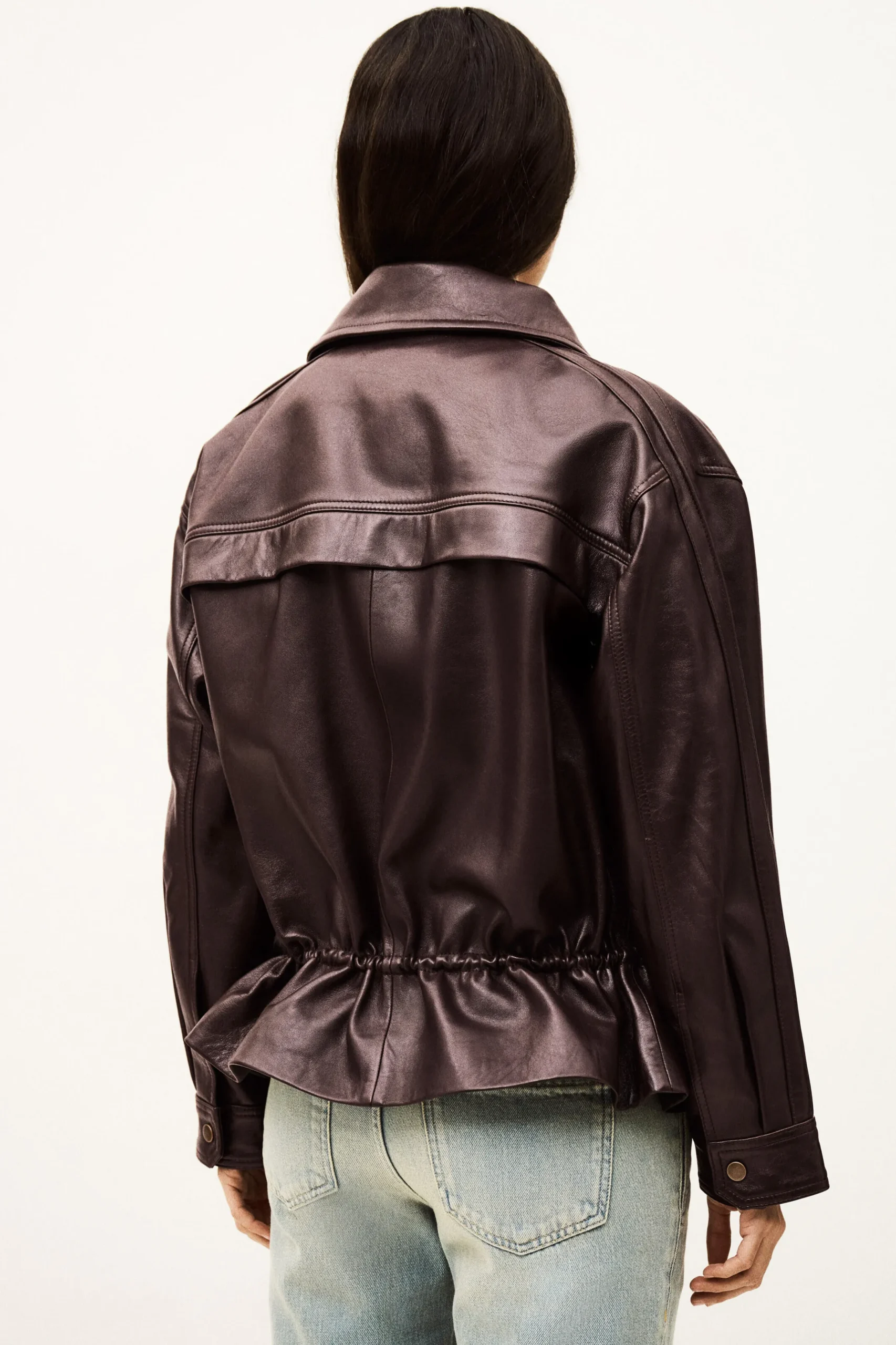 KASSIA chaqueta de cuero oversize