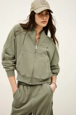 KIRA sudadera de algodón con cremallera