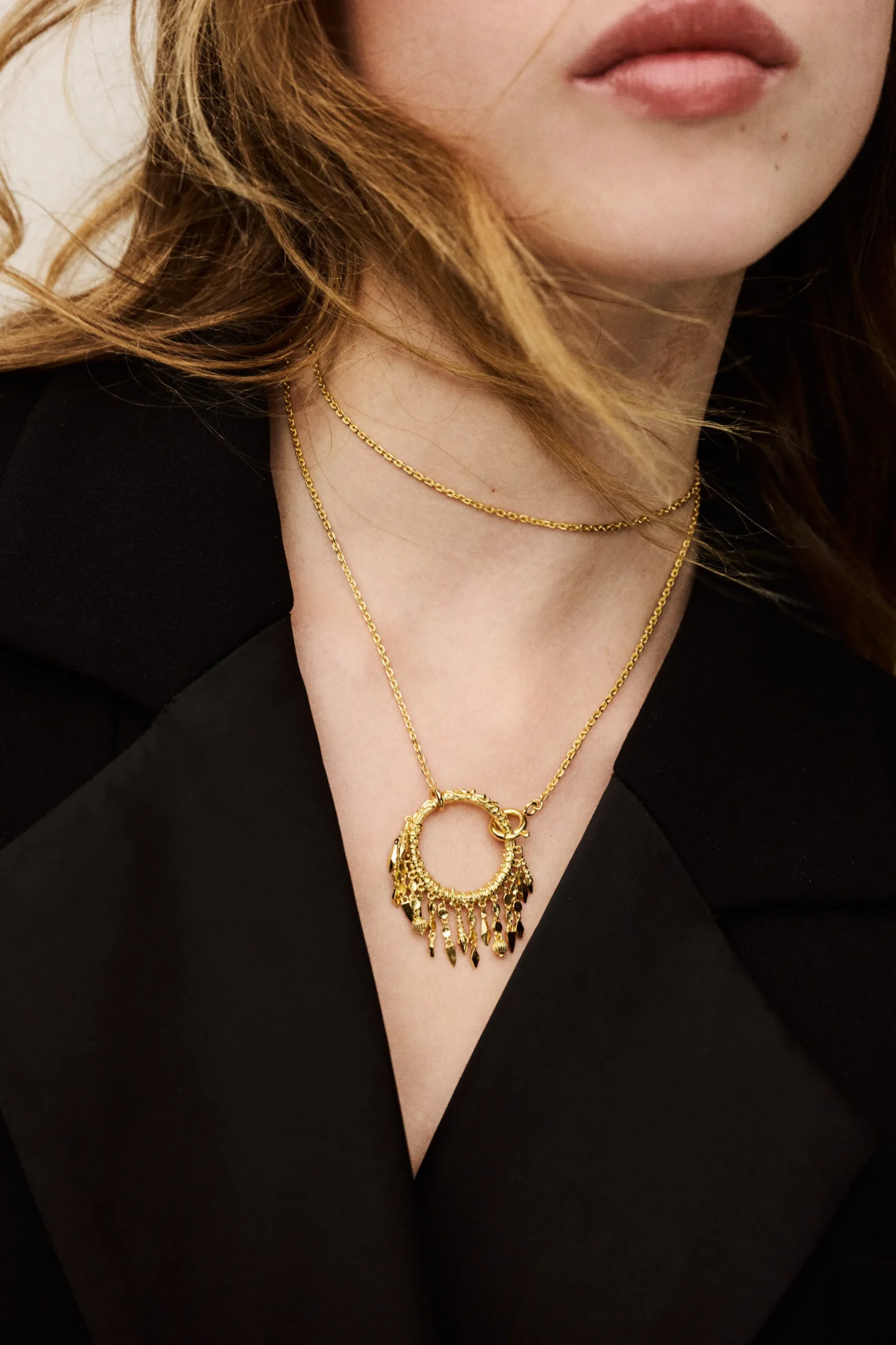 LINA collar largo con aro