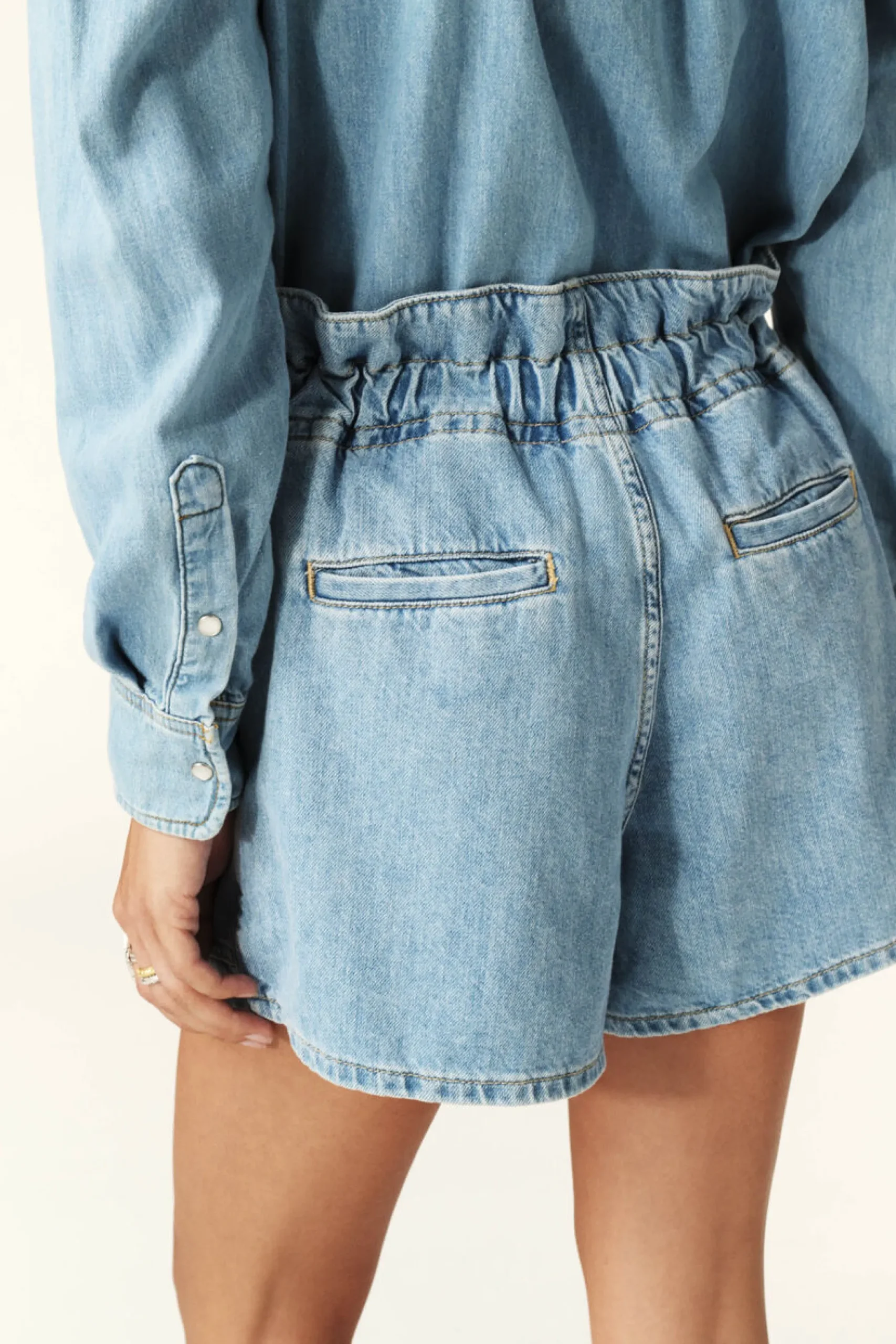 MABO pantalones cortos de cintura alta