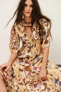 MADELIA vestido midi estampado