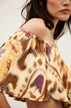 MANTHEA top bustier con volantes
