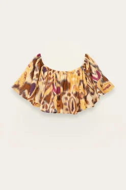 MANTHEA top bustier con volantes