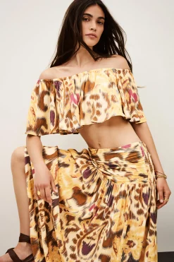 MIACOMA falda midi estampada