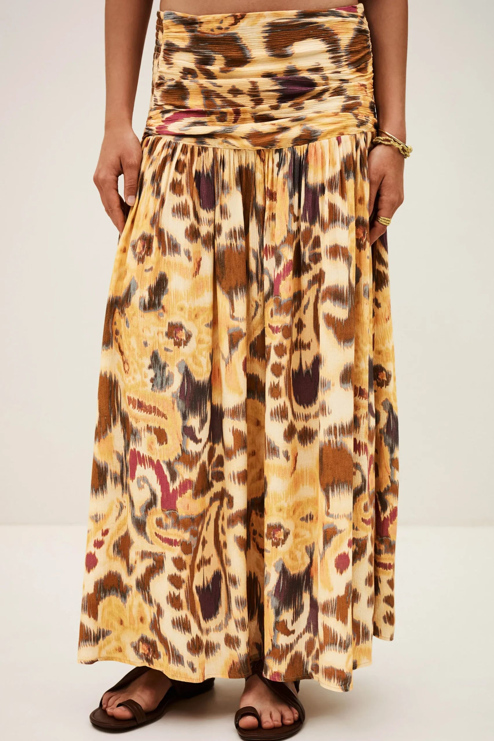 MIACOMA falda midi estampada