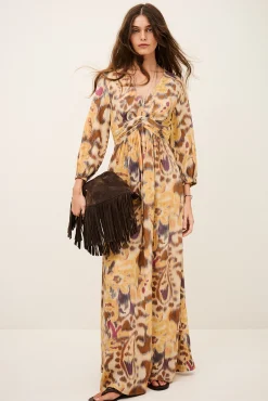 MOLINA vestido maxi con espalda abierta
