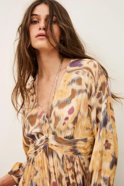 MOLINA vestido maxi con espalda abierta