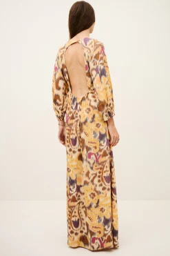 MOLINA vestido maxi con espalda abierta