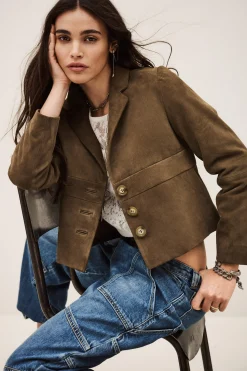 MORFEO chaqueta de cuero terciopelo