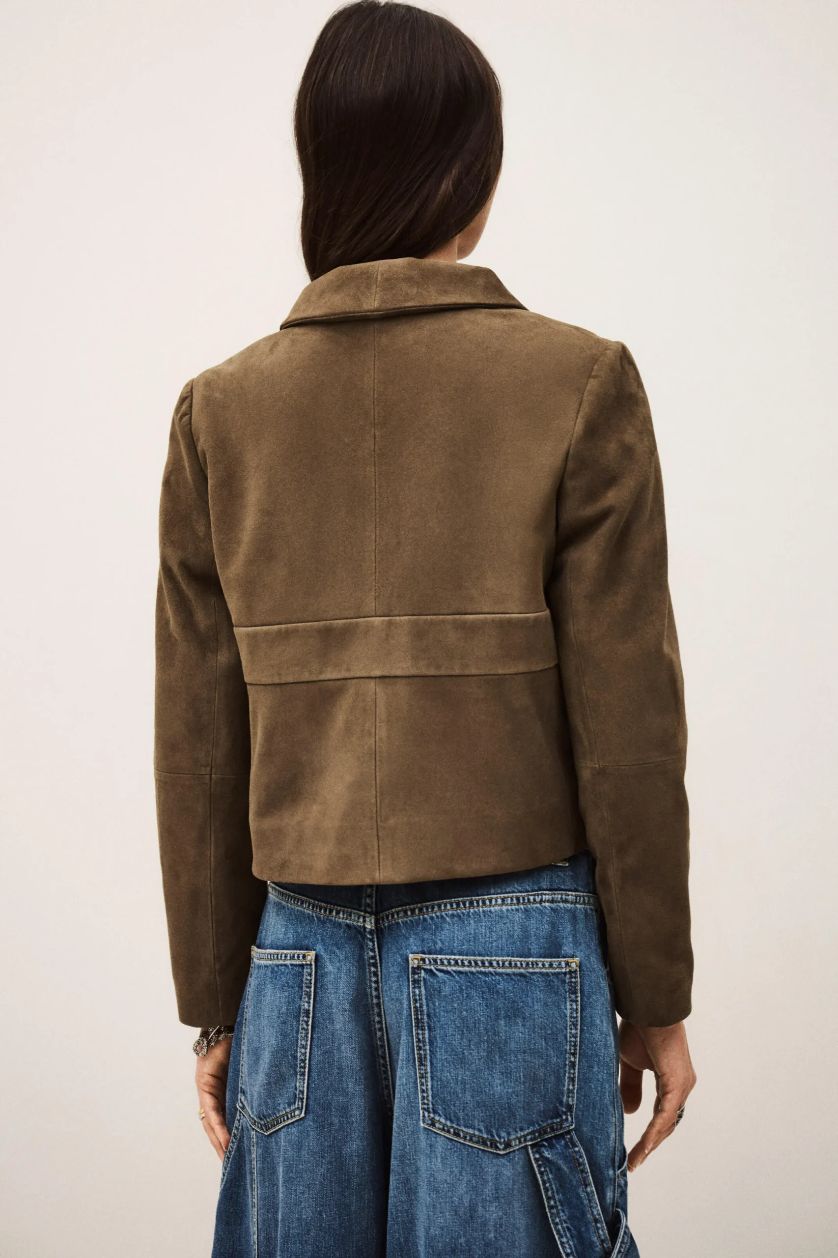 MORFEO chaqueta de cuero terciopelo