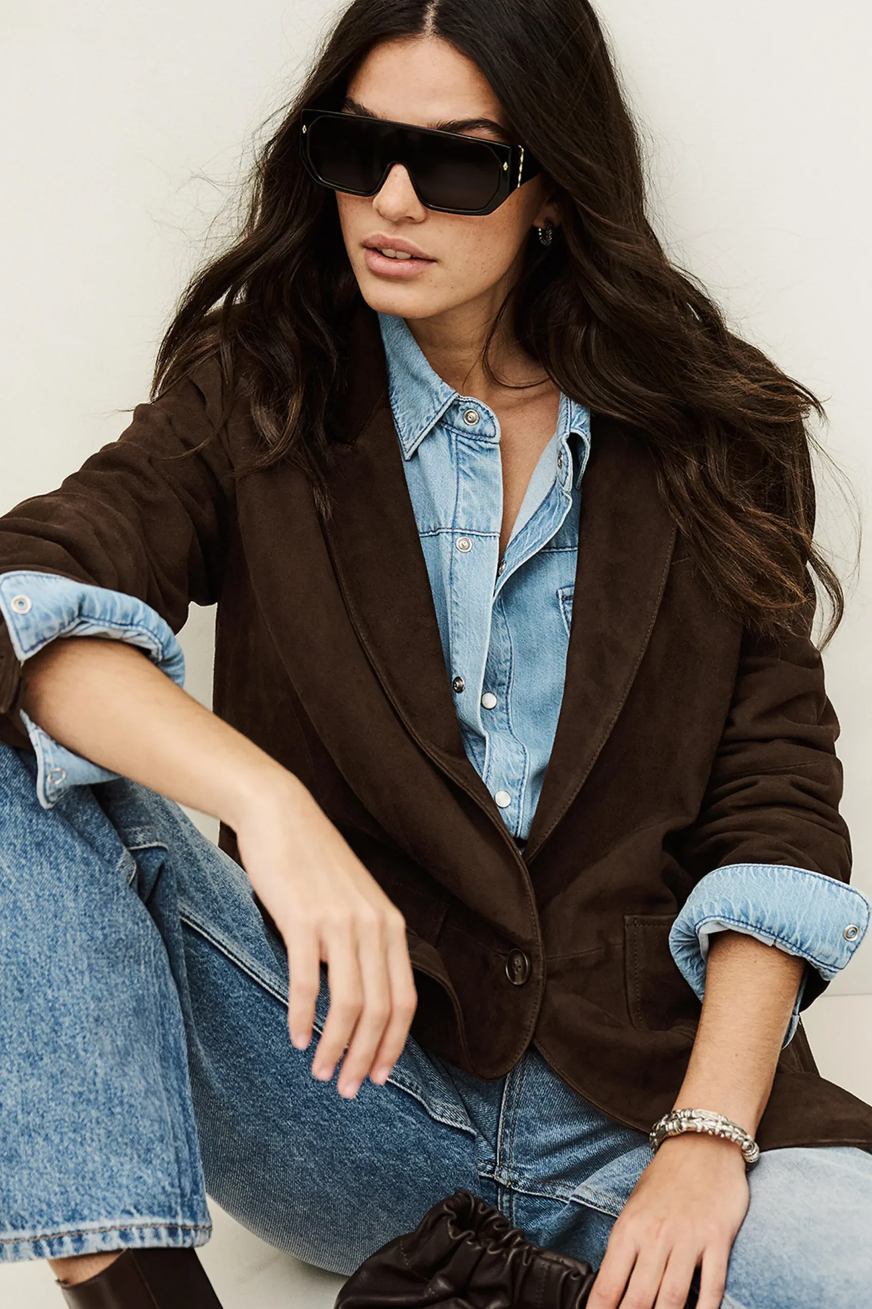 MOSTY blazer larga de traje