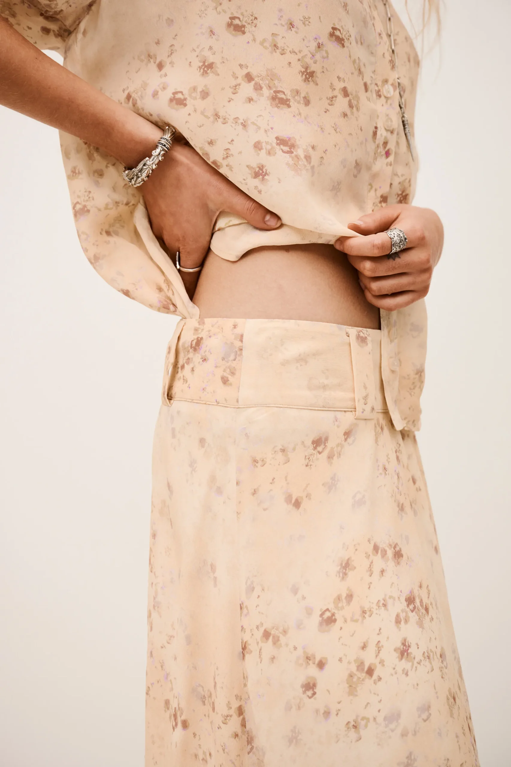 NATTALINA falda larga estampada