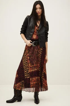 OLGIA falda midi estampada