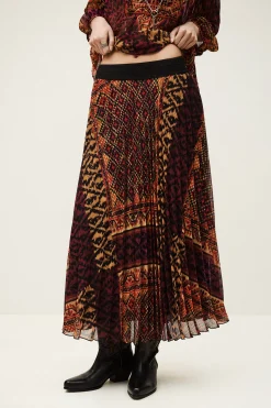 OLGIA falda midi estampada