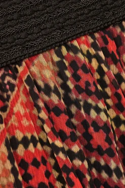 OLGIA falda midi estampada